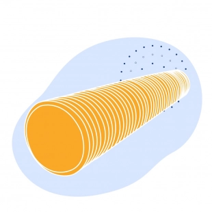 Дренажная перфорированная труба двухслойная 6 SN 160 мм