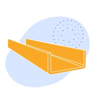 Швеллер стальной гнутый неравнополочный 50х60х3 мм Ст3сп ГОСТ 8281-80