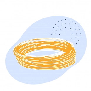 Канат одинарной свивки ТК 9.9 мм ГОСТ 3064-80
