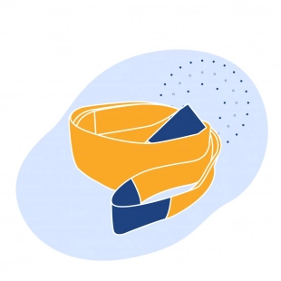 Строп двухпетлевой текстильный серый 4 т 5 м