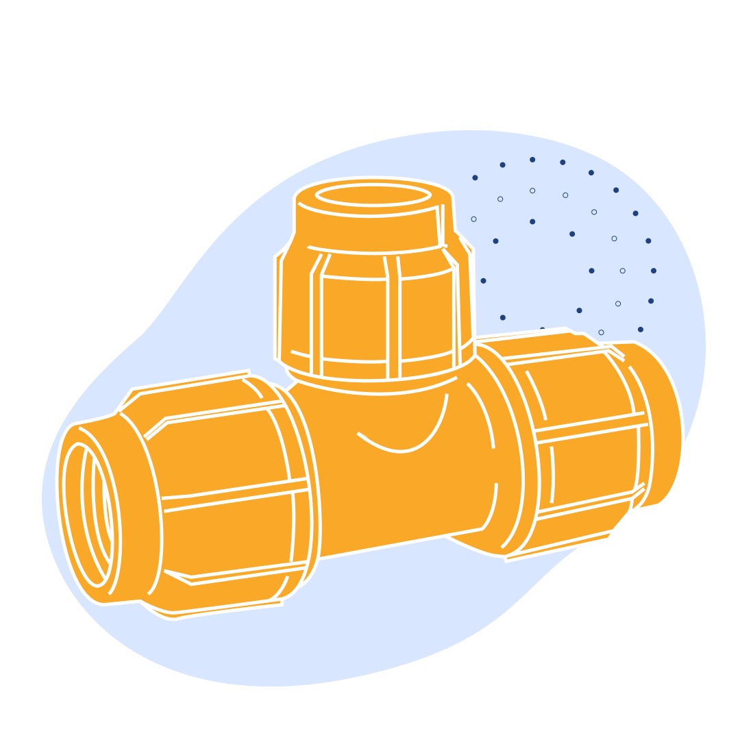 Тройник ПЭ переходной 200x200 мм